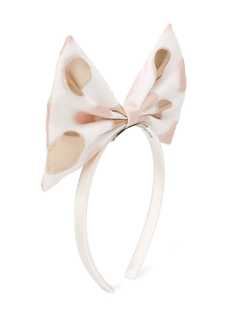 Hucklebones London ободок с объемным бантом в горох