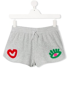 Stella McCartney Kids спортивные шорты с нашивкой