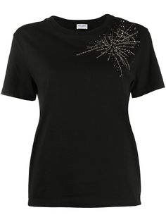 Saint Laurent декорированная футболка