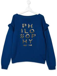 Philosophy Di Lorenzo Serafini Kids джемпер с логотипом из пайеток
