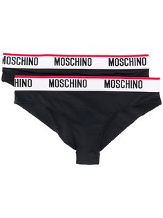 Moschino комплект из двух трусов-брифов с логотипом
