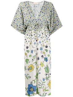Tory Burch платье с цветочным принтом и эффектом деграде