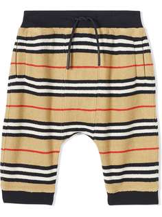 Burberry Kids спортивные брюки в полоску Icon Stripe