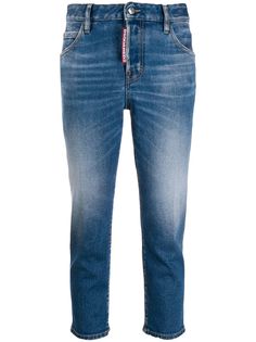 Dsquared2 укороченные джинсы средней посадки