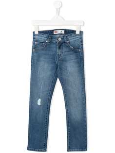 Levis Kids джинсы скинни с выцветшим эффектом