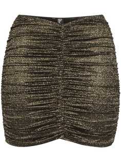 Lisa Marie Fernandez мини-юбка со сборками и эффектом металлик
