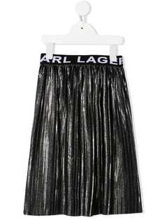 Karl Lagerfeld Kids юбка миди со складками