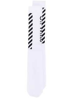 Off-White носки с диагональными полосками