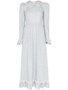 Batsheva платье с цветочным принтом без воротника