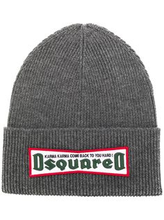 Dsquared2 шапка с нашивкой-логотипом