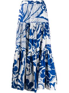 La DoubleJ расклешенная юбка Marea Blu с принтом