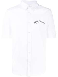 Alexander McQueen рубашка с вышитым логотипом