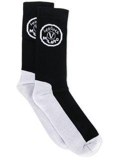 Versace трикотажные носки с логотипом