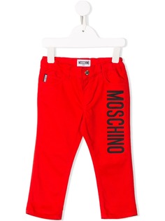 Moschino Kids джинсы с логотипом