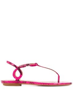 Aquazzura сандалии Almost Bare с тиснением под кожу змеи