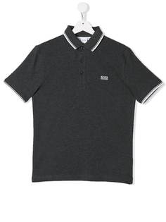 Boss Kids рубашка-поло с вышитым логотипом