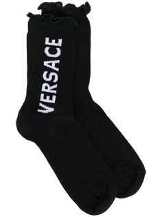 Versace носки с логотипом вязки интарсия