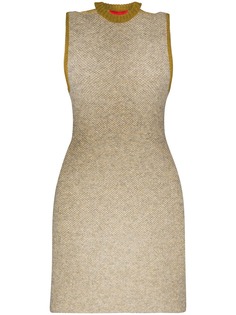 Eckhaus Latta двухцветное платье мини с вырезами