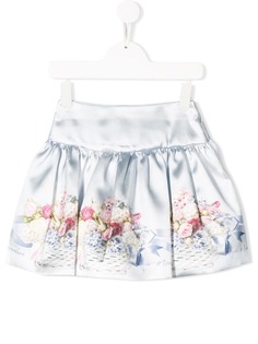 Monnalisa юбка с цветочным принтом