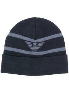 Emporio Armani шапка бини с логотипом
