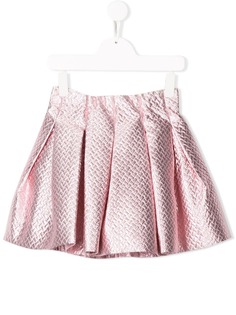 Monnalisa короткая юбка с эффектом металлик