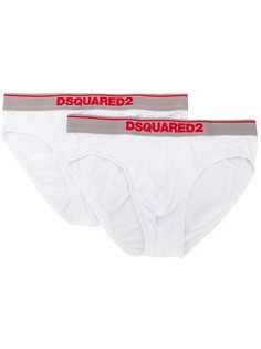 Dsquared2 комплект из двух трусов-брифов с логотипом