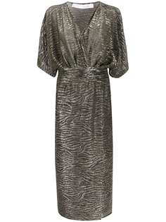 IRO платье в полоску с эффектом металлик
