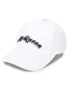Alexander McQueen кепка с вышитым логотипом