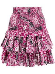 Isabel Marant Étoile мини-юбка с оборками и завышенной талией