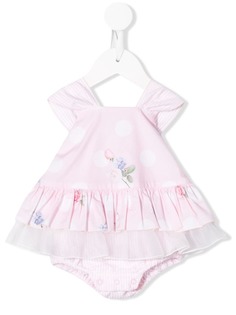 Lapin House платье в горох с бантом