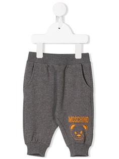 Moschino Kids спортивные брюки с вышивкой