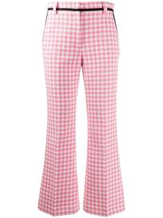 MSGM брюки Bootcut в ломаную клетку