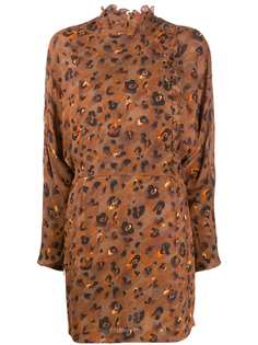 Lala Berlin платье с леопардовым принтом и длинными рукавами