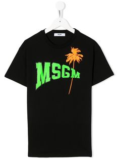 Msgm Kids платье-рубашка с логотипом