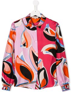 Emilio Pucci Junior рубашка с графичным принтом
