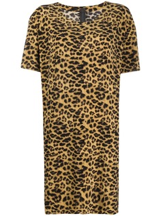 Norma Kamali платье мини с леопардовым принтом