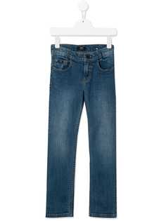 BOSS Kidswear джинсы кроя слим с эффектом потертости