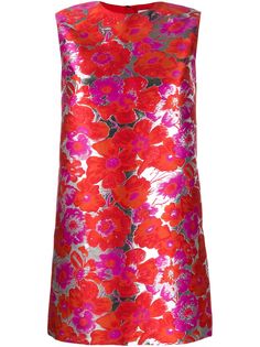 MSGM жаккардовое платье с цветочным узором