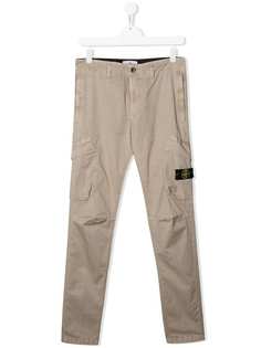 Stone Island Junior брюки карго с логотипом