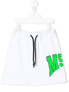 Msgm Kids юбка с контрастным логотипом