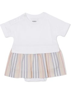 Burberry Kids боди в полоску Icon Stripe