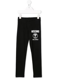 Moschino Kids легинсы с логотипом