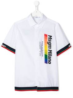 Msgm Kids рубашка-поло с логотипом