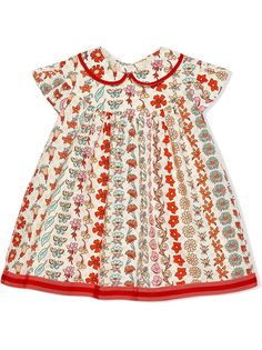 Gucci Kids платье с цветочным принтом