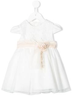 Mimilù расклешенное платье с цветочной вышивкой