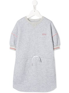 BOSS Kidswear платье-свитер с логотипом