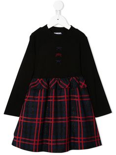 Familiar платье с подолом в клетку и блестками