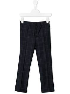 Paul Smith Junior брюки прямого кроя в клетку