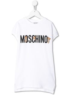 Moschino Kids платье-футболка с логотипом