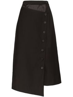 Low Classic юбка миди асимметричного кроя на пуговицах